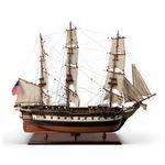 Decoratiune fregata din lemn - USS Constellation, Authentic Models, 88x30.50x96.50 cm, Authentic Models