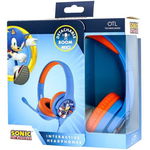 Casti pentru copii cu microfon 3+ Sonic the Hedgehog, OTL Technologies, Jack 3.5 mm (Albastru/Rosu), OTL