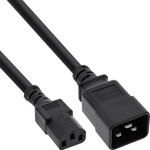Cablu adaptor de alimentare InLine InLine®, IEC-60320 C14 la C19, 3x1,5 mm², max. 10A, negru, 1m, InLine