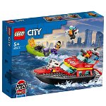 Lego City Barca de salvare a pompierilor 60373, Lego