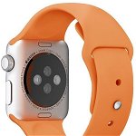 Curea iUni compatibila cu Apple Watch 1/2/3/4/5/6, 40mm, Silicon, Orange