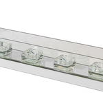 DILARA, Suport lumanare pentru 4 tea lights, Sticla, 53x11x10 cm, FINK