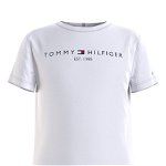 Tommy Hilfiger, Tricou din bumbac organic cu imprimeu logo, Bleumarin