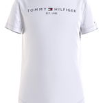 Tommy Hilfiger, Tricou din bumbac organic cu imprimeu logo, Bleumarin