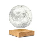 Veioză cu levitație magnetică în formă de Lună Gingko White Ash, Gingko