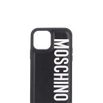 Moschino Logo Strap Cover Iphone 12-12 Pro NERO/BIANCO, Moschino