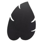Tabla de scris autoadeziva Securit Silhouette Leaf 43,8x29x0,3cm, include marker creta, negru