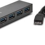 HUB extern KENSINGTON K39123EU, porturi USB: USB 3.0 x 7, conectare prin USB 3.0, alimentare retea 220 V, cablu 0.3 m, negru, Kensington