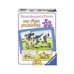 Puzzle Animalele Buni Prieteni, 3X6 Piese, Ravensburger