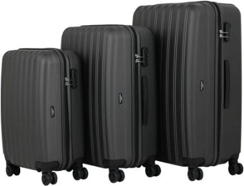Set 3 trolere Ground LINE - ABS - marime S+M+L - culoare gri inchis, Kring