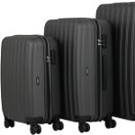 Set 3 trolere Ground LINE - ABS - marime S+M+L - culoare gri inchis, Kring