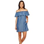 Imbracaminte Femei Tommy Bahama Chambray Off the Shoulder Dress Cover-Up Chambray, Tommy Bahama