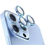 Sticla de protectie camere cu cadru din aluminiu pentru iPhone 13 Pro Max, Albastru