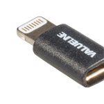 Adaptor USB Lightning tata - micro USB mama negru Valueline, Valueline