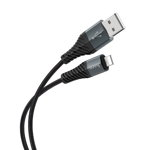 Cablu de Date USB-A la Lightning 12W, 2.4A, 1m Hoco Cool Charging (X38) Negru