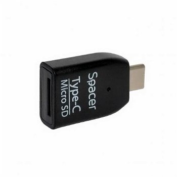 CARD READER extern SPACER, interfata USB Type C, citeste/scrie: micro, SPACER