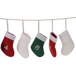 Calendar Advent ghirlandă Ciorapi de Crăciun, 220 cm, 