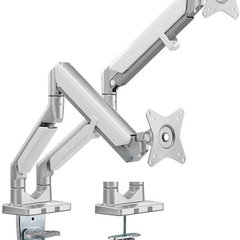 Suport de birou Logilink, pentru 2 TV/monitor plat, curbat, diagonala max 32 inch, rotatie, inclinare, pivotare, orizontala, verticala, totala, max 9 Kg x 2