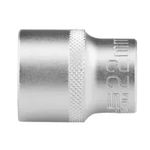 Cap tubular, 1/2 ", 22 mm, bihex, CrV , in patrat 1/2" cromat Stels, Stels