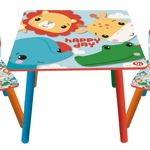 Set masuta si 2 scaunele Fisher Price, Happy Day