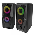 Boxe 2.0 RAINBOW iluminare LED amplificator incorporat