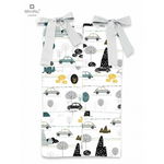 Organizator, MimiNu, pentru patut, Din bumbac, 70x40 cm, Childrens Journey Grey