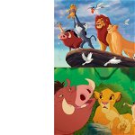 Puzzle Educa - The Lion King, 2x48 piese (18629), Educa