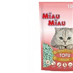 Asternut Natural Din Tofu Pentru Pisici Miau Miau cu  Aloe Vera 6 L