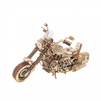 Puzzle 3D Motocicleta Cruiser 420 piese lemn Rokr