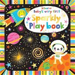Carte senzoriala pentru copii, Usborne, Baby's very first sparkly playbook, 0+ luni