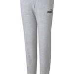 Puma, Pantaloni sport cu buzunare laterale Essentials, Gri melange, 164 CM