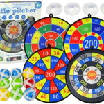 Set joc de darts, cu velcro, 4 tinte diferite de 36 cm, 12 mingiute, 9805, LeanToys