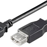 
Cablu Extensie USB 2.0 A Tata - USB 2.0 A Mama, Negru, 0.3m, Goobay
