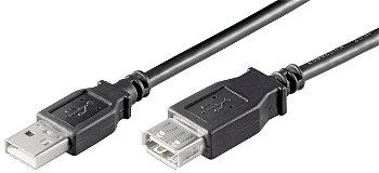 
Cablu Extensie USB 2.0 A Tata - USB 2.0 A Mama, Negru, 0.3m, Goobay

