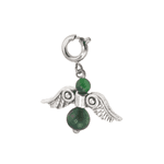 Breloc ingeras cu pietre semipretioase ochi de tigru verde 4-6mm, StoneMania Bijou