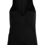 Saint Laurent SAINT LAURENT Deep neckline jersey top BLACK, Saint Laurent