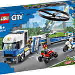 LEGO - Set de joaca Transportul elicopterului de politie , ® City, Multicolor