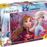 Puzzle de colorat - Frozen II (35 piese), Lisciani