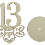 Numar indicator cu suport placaj decorativ M2 -13- 14cm, Galeria Creativ