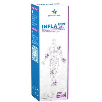 Gel Infla Bleu pentru Reducerea Durerii si Inflamatiei Articulare, 100 ml - Bleu Pharma, Bleu Pharma