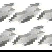 Conectori grindă, formă Y, 4 buc, 101x101 mm, metal galvanizat