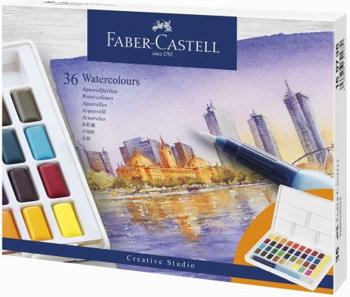 Acuarele, 36 culori, multicolora, creative studio Faber-Castell, Faber-Castell