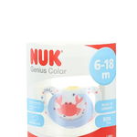 Nuk Suzeta ortodontica din latex 1 buc 6-18 luni Genius Color