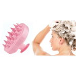 Perie anti-matreata, pentru masaj scalp si stimularea cresterii parului , EGGO Skin, din silicon, pentru toate tipurile de par, pentru copii, femei, barbati, animale, Roz / Flamingo Pink, LT RGHT SRL