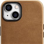 iCarer iCarer Oil Wax Premium Leather Case skórzane etui iPhone 14 Plus magnetyczne z MagSafe brązowy (WMI14220703-TN), iCarer