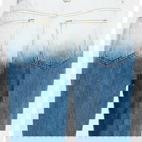 Love Moschino, Blugi drepti cu talie medie, Albastru inchis/Albastru glaciar