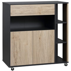 Mobilier auxiliar de bucatarie HomCom, 80x39x86.5cm, Lemn PB, lemn-negru