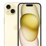 Telefon mobil iPhone 15 - 6.1 - 256GB, Mobile Phone (Yellow, iOS), Apple