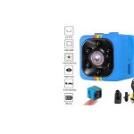 Mini Camera Spion Full HD, COP CAM cu functie video si foto, albastra, Euroboutique