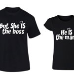Set de tricouri negre But she is the boss COD ST505, Zoom Fashion